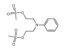 2-[(2-methylsulfonyloxyethyl)phenylamino]ethyl methanesulfonate结构式