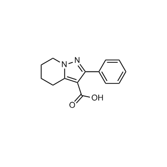 2-苯基-4,5,6,7-四氢吡唑并[1,5-a]吡啶-3-羧酸结构式
