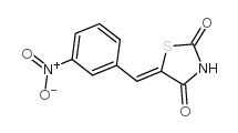 5-[(3-硝基苯基)亚甲基]-1,3-噻唑烷-2,4-二酮结构式