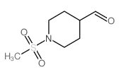 1-(甲基磺酰基)-4-哌啶羧醛结构式