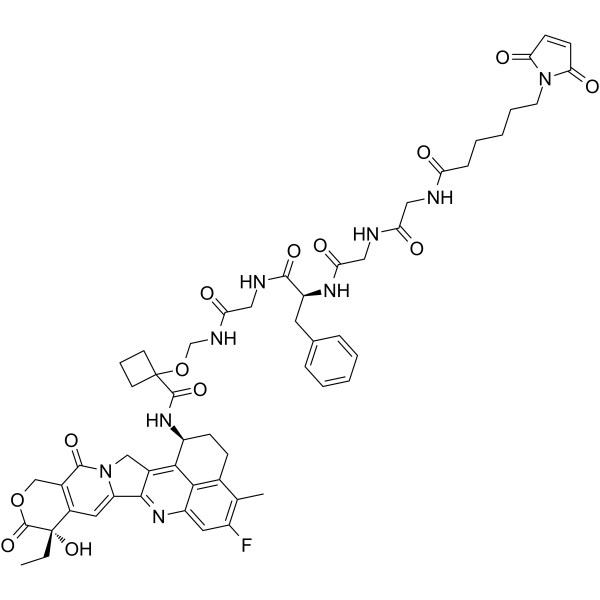 MC-Gly-Gly-Phe-Gly-Cyclobutanecarboxylic-Exatecan结构式