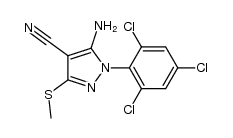 5-amino-4-cyano-3-methylthio-1-(2,4,6-trichlorophenyl)pyrazole Structure