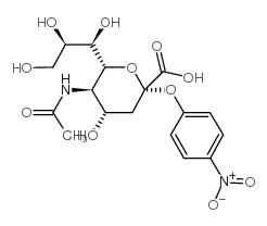 2-O-(对硝基苯基)-α-DN-乙酰神经氨酸结构式