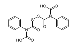 [[carboxy(phenyl)carbamoyl]disulfanyl]carbonyl-phenylcarbamic acid Structure