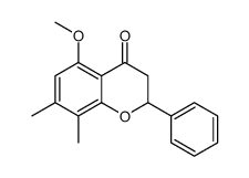 2,3-dihydro-5-methoxy-7,8-dimethyl-2-phenyl-4H-1-benzopyran-4-one Structure