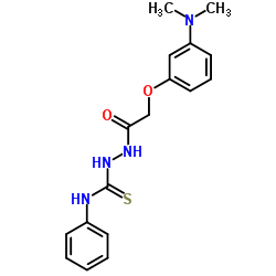 2-{2-[3-(dimethylamino)phenoxy]acetyl}-N-phenyl-1-hydrazinecarbothioamide structure