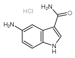 3-氨基羰基-1H-吲哚-5-氯化铵结构式