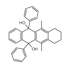 6,11-dimethyl-5,12-diphenyl-5,7,8,9,10,12-hexahydrotetracene-5,12-diol结构式