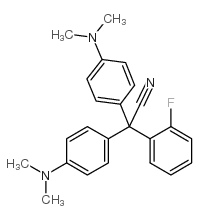bis(4'-n,n-dimethylaminophenyl)-(2-fluorophenyl)acetonitrile Structure