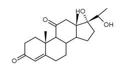 17,20α-Dihydroxy-pregn-4-en-3,11-dion Structure