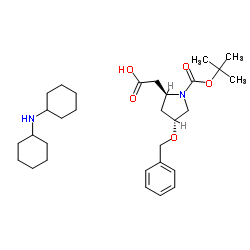 BOC-O-苄基-L-Β-高羟脯氨酸 二环己基铵盐结构式