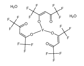 六氟乙酰丙酮钇(III)二水合物结构式