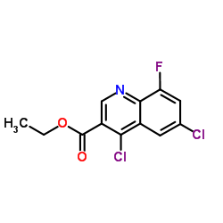 Ethyl 4,6-dichloro-8-fluoro-3-quinolinecarboxylate Structure