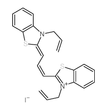 Benzothiazolium,3-(2-propen-1-yl)-2-[3-[3-(2-propen-1-yl)-2(3H)-benzothiazolylidene]-1-propen-1-yl]-,iodide (1:1)结构式