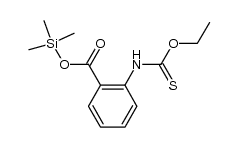 2-ethoxythiocarbonylamino-benzoic acid trimethylsilanyl ester结构式
