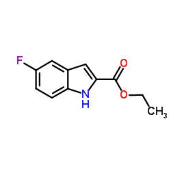 5-氟吲哚-2-甲酸乙酯结构式