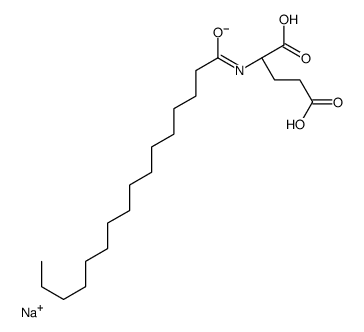 sodium,(2S)-2-(hexadecanoylamino)pentanedioate,hydron Structure