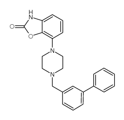 7-(4-(联苯-3-甲基)哌嗪-1-基)苯并[d]噁唑-2(3h)-酮结构式