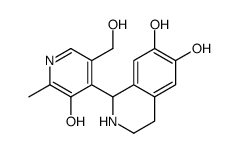 1-(2-methyl-3-hydroxy-5-hydroxymethyl-4-pyridyl)-6,7-dihydroxy-1,2-3,4-tetrahydroisoquinoline结构式