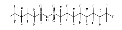 (1,1,2,2,3,3,4,4,4-nonafluorobutanesulfonyl)(1,1,2,2,3,3,4,4,5,5,6,6,7,7,8,8,8-heptadecafluorooctanesulfonyl)imide结构式