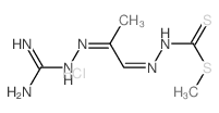 Hydrazinecarbodithioicacid, [2-[(aminoiminomethyl)hydrazono]propylidene]-, methyl ester,monohydrochloride (9CI) Structure