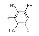 2-氨基-4,6-二氯-5-甲基苯酚结构式