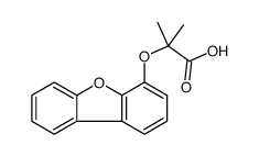 2-dibenzofuran-4-yloxy-2-methylpropanoic acid结构式