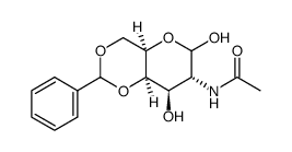 2-Acetamido-4,6-O-benzylidene-2-deoxy-D-galactose structure