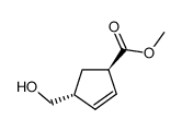 (1R,4R)-4-(羟基甲基)环戊烯-1-羧酸甲酯结构式