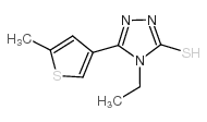 4-乙基-5-(5-甲基噻吩-3-基)-4H-1,2,4-噻唑-3-硫醇结构式