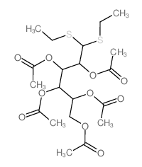 [2,3,4,5-tetraacetyloxy-6,6-bis(ethylsulfanyl)hexyl] acetate结构式