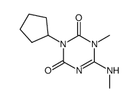 3-cyclopentyl-1-methyl-6-methylamino-1H-[1,3,5]triazine-2,4-dione Structure
