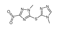 1-methyl-5-[(4-methyl-1,2,4-triazol-3-yl)sulfanyl]-3-nitro-1,2,4-triazole Structure