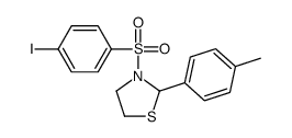 (9CI)-3-[(4-碘苯基)磺酰基]-2-(4-甲基苯基)-噻唑烷结构式