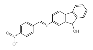 2-[(4-nitrophenyl)methylideneamino]-9H-fluoren-9-ol结构式