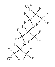 cesium 1,1,2,3,3,3-hexafluoro-2-(1,1,2,3,3,3-hexafluoro-2-(perfluoropropoxy)propoxy)propan-1-olate结构式