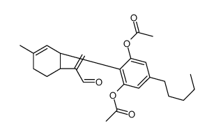 [3-acetyloxy-2-[(1R,6R)-3-methyl-6-(3-oxoprop-1-en-2-yl)cyclohex-2-en-1-yl]-5-pentylphenyl] acetate结构式