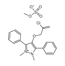 4-[(2-chloroallyl)oxy]-1,2-dimethyl-3,5-diphenylpyrazolium methyl sulfate Structure