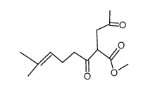 methyl 7-methyl-3-oxo-2-(2-oxopropyl)oct-6-enoate Structure