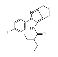 2-ethyl-N-[2-(4-fluorophenyl)-4,6-dihydrothieno[3,4-c]pyrazol-3-yl]butanamide结构式