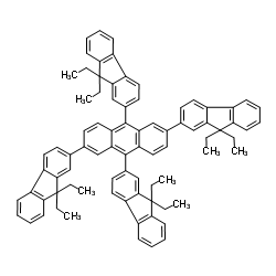 2,6,9,10-tetrakis(9,9-diethylfluoren-2-yl)anthracene结构式
