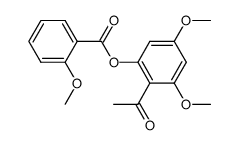 2-methoxy-benzoic acid-(2-acetyl-3,5-dimethoxy-phenyl ester) Structure