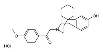 Morphinan-3-ol,17-(p-methoxyphenacyl)-,hydrochloride,(-) Structure