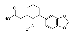 (3-benzo[1,3]dioxol-5-yl-2-hydroxyimino-cyclohexyl)-acetic acid Structure