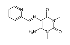 6-amino-1,3-dimethyl-5-pyridin-2-ylmethyleneamino-1H-pyrimidine-2,4-dione Structure
