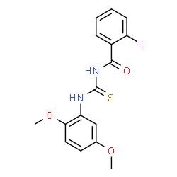 N-{[(2,5-dimethoxyphenyl)amino]carbonothioyl}-2-iodobenzamide Structure