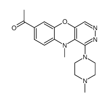 1-[10-Methyl-1-(4-methyl-1-piperazinyl)-10H-pyridazino[4,5-b][1,4]benzoxazin-7-yl]ethanone Structure