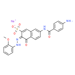 sodium 7-[(4-aminobenzoyl)amino]-4-hydroxy-3-[(2-methoxyphenyl)azo]naphthalene-2-sulphonate picture