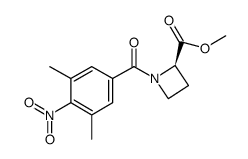 1-(3,5-dimethyl-4-nitrobenzoyl)azetidine-2R-carboxylic acid methyl ester Structure
