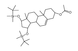 (3β,15α,17β)-15,17-双-O-(叔丁基二甲基硅氧基)雄甾-5-烯-3-醇3-O-乙酸酯结构式
